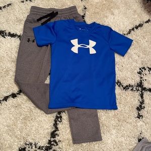Xs /7 Boys Under Armour Outfit (pants xs shirt 7)